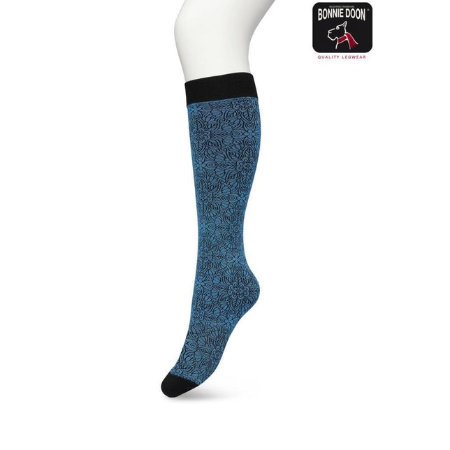 Bonnie Doon Dames Panty Kniekousen Mandala Flower Knee-High BP221805 - Jambelles
