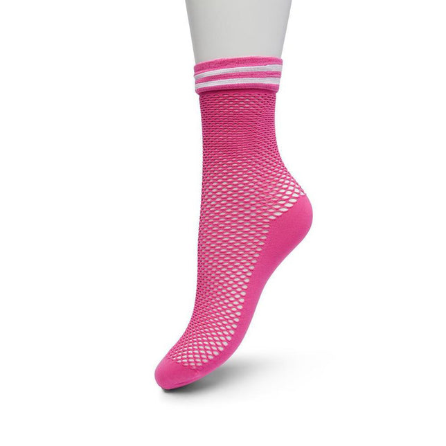 Bonnie Doon Dames Pantysokjes Fishnet Short Sock Bp221430 - Jambelles