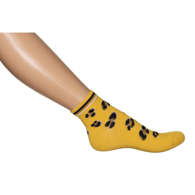 Bonnie Doon Dames Sneakersokken Leopard Quarter BN941114 - Jambelles