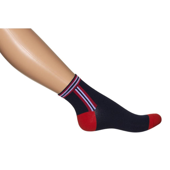 Bonnie Doon Dames Sneakersokken Side Stripe Quarter BN941127 - Jambelles