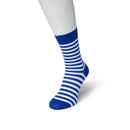 Bonnie Doon Basic Stripe damessok in oranje en wit met horizontale strepen en effen boord, hiel en teen. - Jambelles