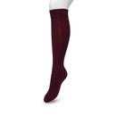 Bonnie Doon dameskniekous Classic Cable Knee High in blauw met kabelpatroon en brede geribde boord. - Jambelles