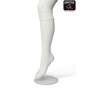 Bonnie Doon dameskniekous Classic Cable Knee High in blauw met kabelpatroon en brede geribde boord. - Jambelles