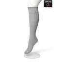 Bonnie Doon dameskniekous Classic Cable Knee High in blauw met kabelpatroon en brede geribde boord. - Jambelles