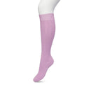 Bonnie Doon dameskniekous Classic Cable Knee High in blauw met kabelpatroon en brede geribde boord. - Jambelles