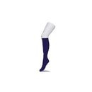 Bonnie Doon dameskniekous Classic Cable Knee High in blauw met kabelpatroon en brede geribde boord. - Jambelles