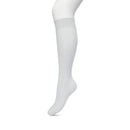 Bonnie Doon dameskniekous Classic Cable Knee High in blauw met kabelpatroon en brede geribde boord. - Jambelles