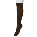 Bonnie Doon dameskniekous Classic Cable Knee High in blauw met kabelpatroon en brede geribde boord. - Jambelles