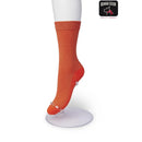 Bonnie Doon Cotton Sparkle damessok in rood met subtiele glans en effen rode teen en hiel - Jambelles