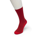Bonnie Doon Cotton Sparkle damessok in rood met subtiele glans en effen rode teen en hiel - Jambelles