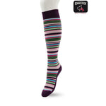 Bonnie Doon Dames Sokken Funky Stripes Knee-High BP231505 - Jambelles