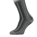 Bonnie Doon dames sokken Glitter And Stripes BP261102 in grijs met verticale strepen en stippenpatroon. - Jambelles