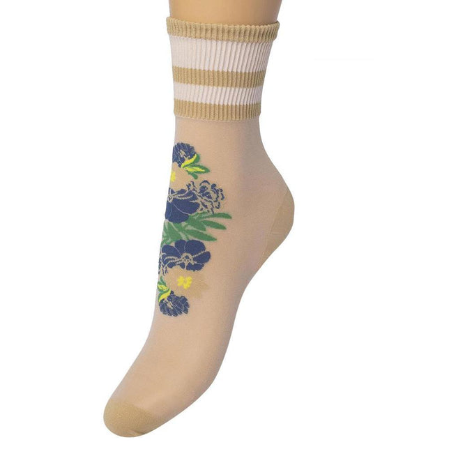 Bonnie Doon Dames Sokken Sporty Flower Sock Aged Copper Bp211113 - Jambelles
