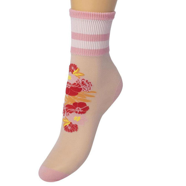 Bonnie Doon Dames Sokken Sporty Flower Sock Aged Copper Bp211113 - Jambelles