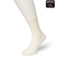 Donkergrijze effen Bonnie Doon damessok Wool/Cotton BD631402 met geribde boord - Jambelles