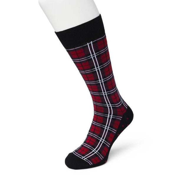 Bonnie Doon Heren Sokken Big Checks Sock Black Bp212102 - Jambelles