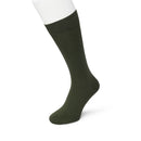 Bonnie Doon heren Cotton Sock BD 632401 in turquoise, effen model met brede geribde boord. - Jambelles
