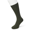 Bonnie Doon heren Cotton Sock BD 632401 in turquoise, effen model met brede geribde boord. - Jambelles