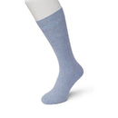 Bonnie Doon heren Cotton Sock BD 632401 in turquoise, effen model met brede geribde boord. - Jambelles