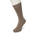 Bonnie Doon heren Cotton Sock BD 632401 in turquoise, effen model met brede geribde boord. - Jambelles