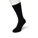 Bonnie Doon heren Cotton Sock BD 632401 in turquoise, effen model met brede geribde boord. - Jambelles