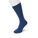 Bonnie Doon heren Cotton Sock BD 632401 in turquoise, effen model met brede geribde boord. - Jambelles
