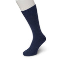 Bonnie Doon heren Cotton Sock BD 632401 in turquoise, effen model met brede geribde boord. - Jambelles