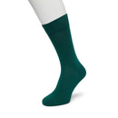 Bonnie Doon heren Cotton Sock BD 632401 in turquoise, effen model met brede geribde boord. - Jambelles