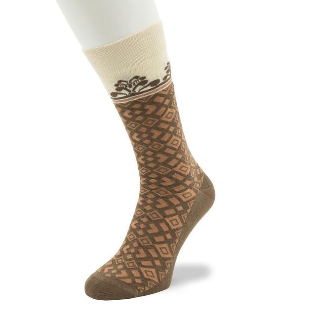 Bonnie Doon Heren Sokken Geometric Border Sock Bp232106 - Jambelles
