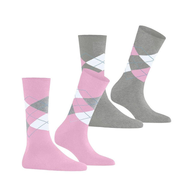 Burlington Dames Sokken Everyday Argyle Sock 2-Pack 22012 - Jambelles
