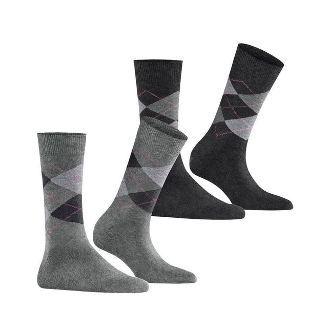 Burlington Dames Sokken Everyday Argyle Sock 2-Pack 22012 - Jambelles
