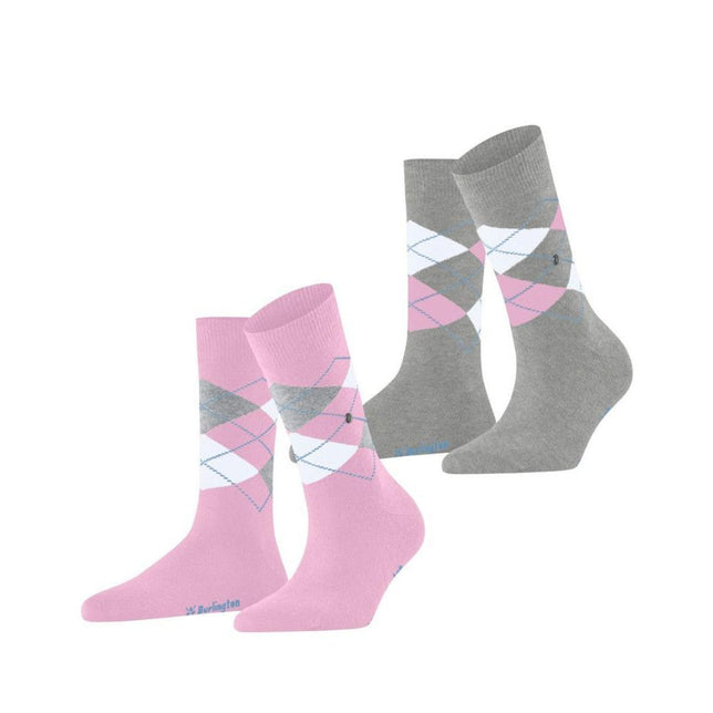 Burlington Dames Sokken Everyday Argyle Sock 2-Pack 22012 - Jambelles