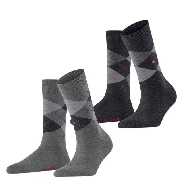 Burlington Dames Sokken Everyday Argyle Sock 2-Pack 22012 - Jambelles