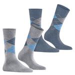 Burlington Dames Sokken Everyday Argyle Sock 2-Pack 22012 - Jambelles