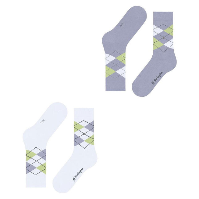 Burlington Dames Sokken Everyday Argyle Sock 2-Pack 22012 - Jambelles