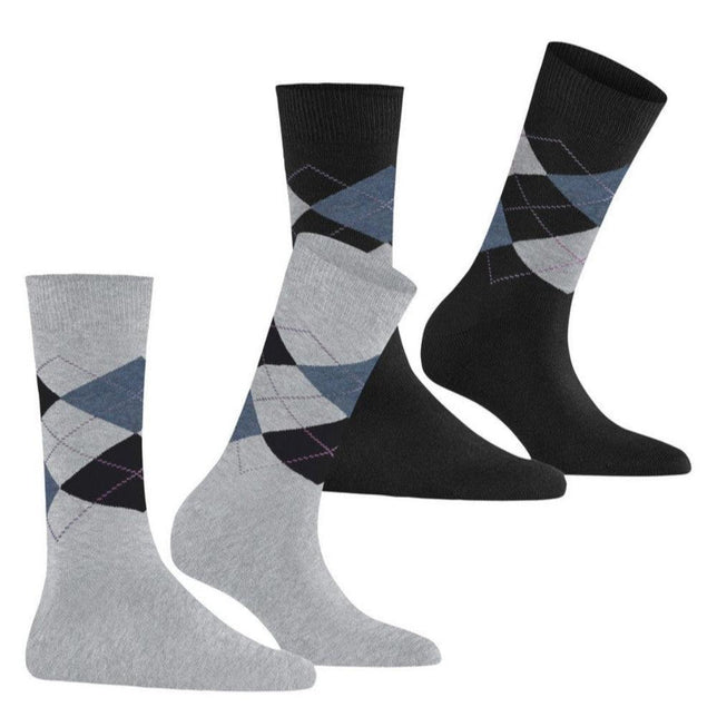 Burlington Dames Sokken Everyday Argyle Sock 2-Pack 22012 - Jambelles