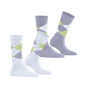 Burlington Dames Sokken Everyday Argyle Sock 2-Pack 22012 - Jambelles