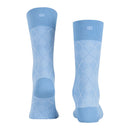 Burlington Carrington SO 21061 herensokken in beige met ruitpatroon en effen boord, hiel en teen. - Jambelles