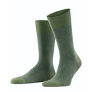 Burlington Carrington SO 21061 herensokken in beige met ruitpatroon en effen boord, hiel en teen. - Jambelles