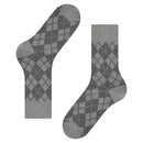 Burlington Carrington SO 21061 herensokken in beige met ruitpatroon en effen boord, hiel en teen. - Jambelles