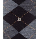 Burlington heren sokken Edinburgh SO 21182 in roestbruin met oranje en donkerblauw argylepatroon. - Jambelles