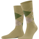 Burlington Edinburgh Sock 21125 herensok in bordeauxrood, lichtblauw en navy met argylepatroon en metalen logo. - Jambelles