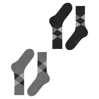 Burlington Heren Sokken Everyday Argyle SO 2-Pack 21102 - Jambelles