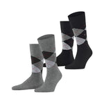 Burlington Heren Sokken Everyday Argyle SO 2-Pack 21102 - Jambelles
