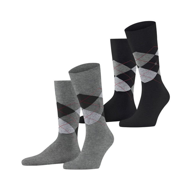 Burlington Heren Sokken Everyday Argyle SO 2-Pack 21102 - Jambelles