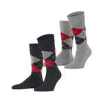 Burlington Heren Sokken Everyday Argyle SO 2-Pack 21102 - Jambelles