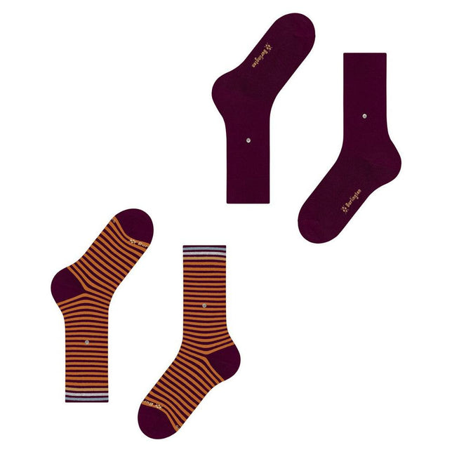 Burlington Heren Sokken Everyday Stripe SO - Mixed 2-Pack 21087 - Jambelles