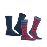 Burlington Heren Sokken Everyday Stripe SO - Mixed 2-Pack 21087 - Jambelles
