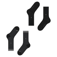 Burlington Heren Sokken Everyday Stripe SO - Mixed 2-Pack 21087 - Jambelles