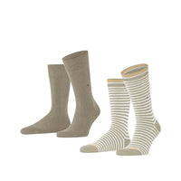 Burlington Heren Sokken Everyday Stripe SO - Mixed 2-Pack 21087 - Jambelles